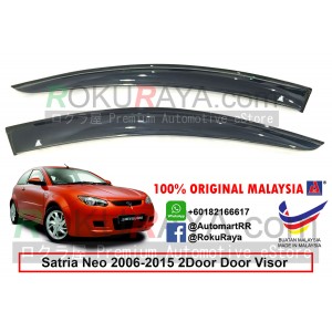 Proton Satria Neo 2Door (2nd Gen) 2006-2015 AG Door Visor Air Press Wind Deflector (Big 12cm Width)